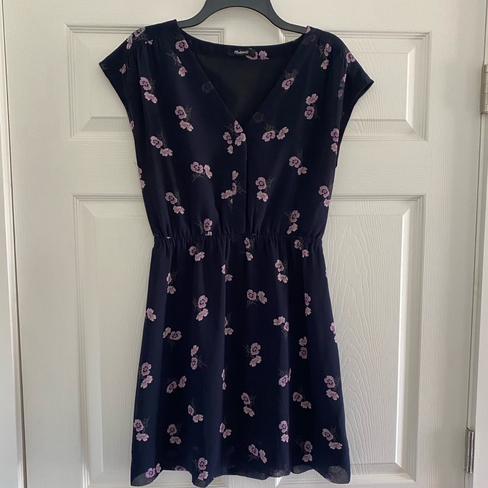 Madewell Navy floral dress